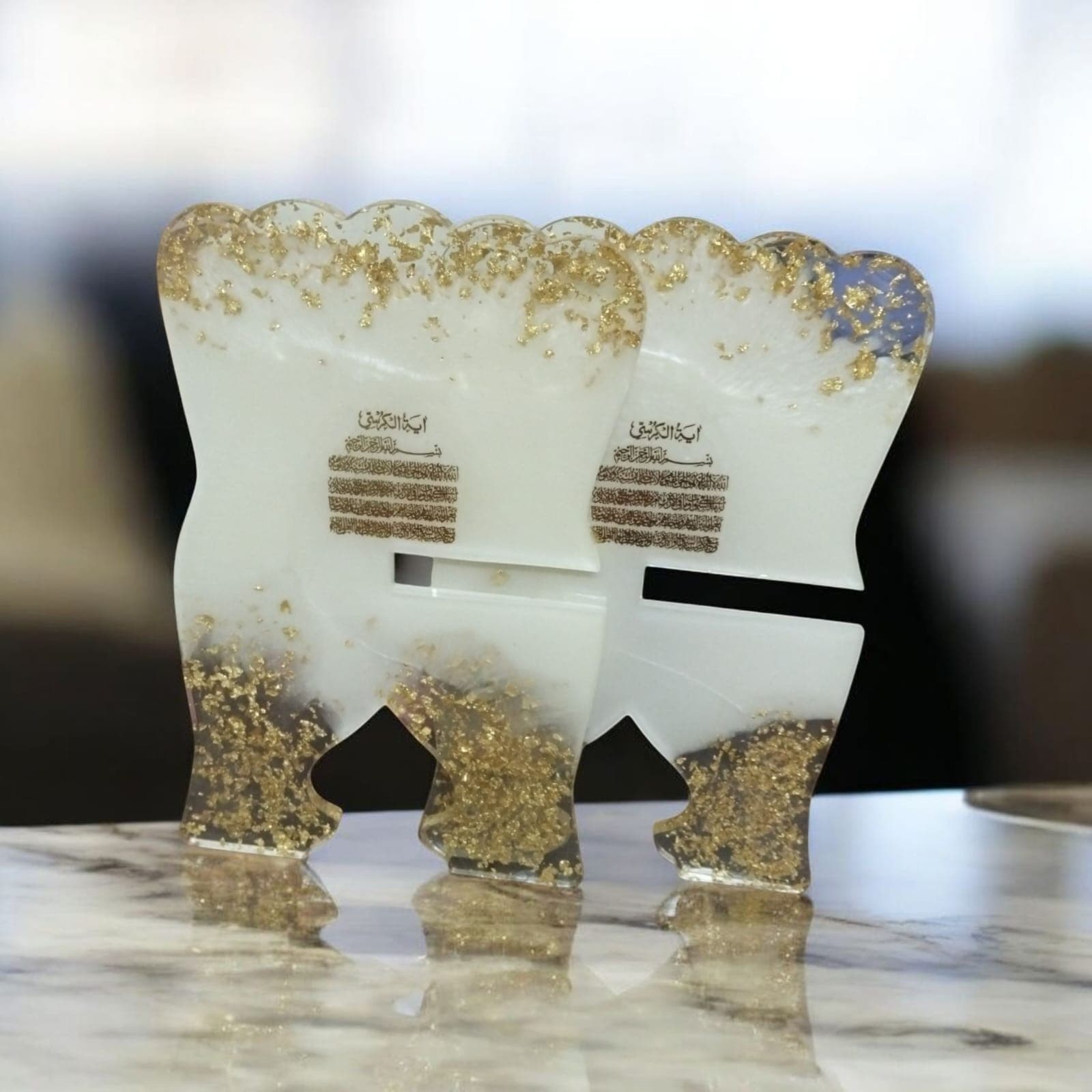 Qurān Pak Resin Art Rehal view 3